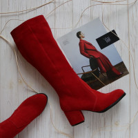 Чоботи червоного кольору Арт. 605-2Ок