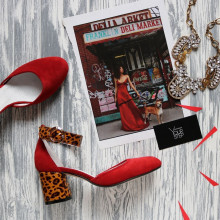 Босоніжки з червоної замші Арт. 605-6/45Ок