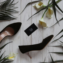 Туфлі-човники з замші кольору хакі Арт. 657-2/36