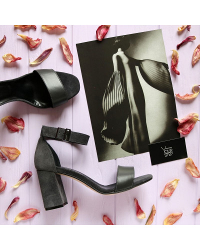 Босоніжки сірого кольору Арт. 853-3/48Ок