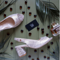 Босоніжки з принтом під пітон Арт. 605-9/47Ок