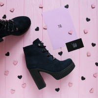 Ботинки из синей замши Арт. 18-10/836-0024