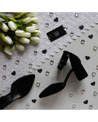 Босоніжки з чорної замші Арт. 657-4(2)/47Ок