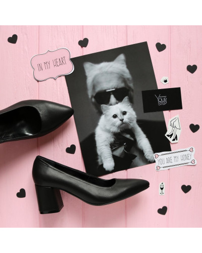 Чорні шкіряні туфлі-човники Арт. 657-1/47Ok