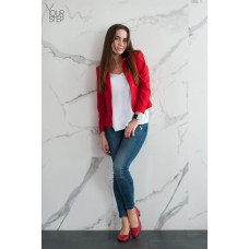 Туфли из кожи цвета пудры на блестящем низком каблуке Арт. 456-1/53Ок