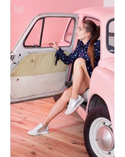 Кросівки із білої шкіри Арт. Om-2/151