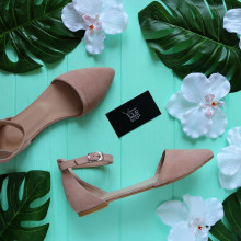 Босоніжки з замші з гострим носом Арт.: 17-3