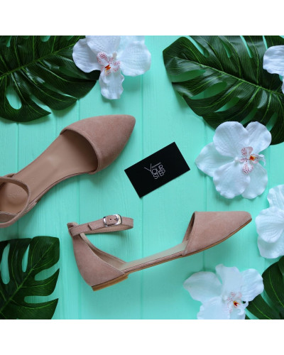 Босоніжки з замші з гострим носом Арт.: 17-3