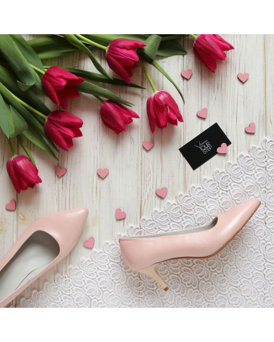 Рожеві туфлі-човники з натуральної шкіри Арт. 657-1/36