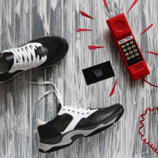 Кросівки сірого кольору з білими вставками Арт. Om-1(Крос3)