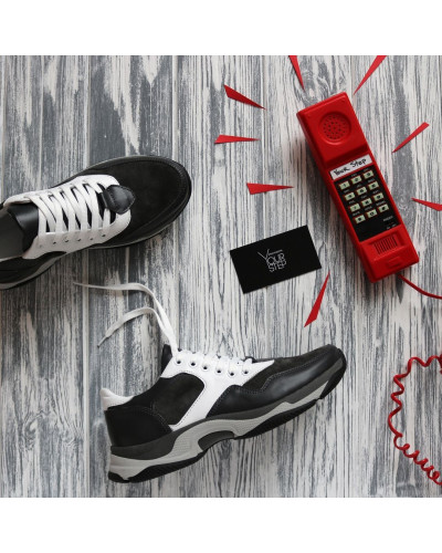 Кроссовки серого цвета с белыми вставками Арт. Om-1(Крос3)