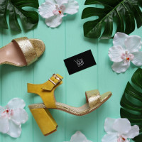 Босоніжки жовтого кольору Арт. 853-2/48Ок