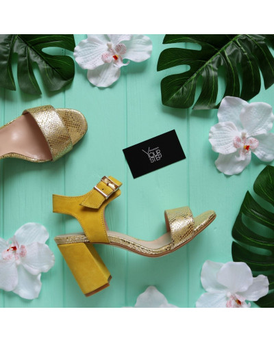 Босоніжки жовтого кольору Арт. 853-2/48Ок