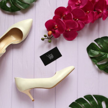 Туфлі-човники з світло-бежевої шкіри Арт. 657-2/36