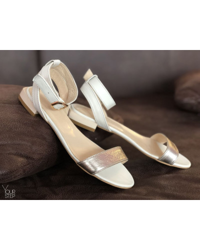 Босоножки из бежевой кожи и замши Арт.: 06-2/33(2)