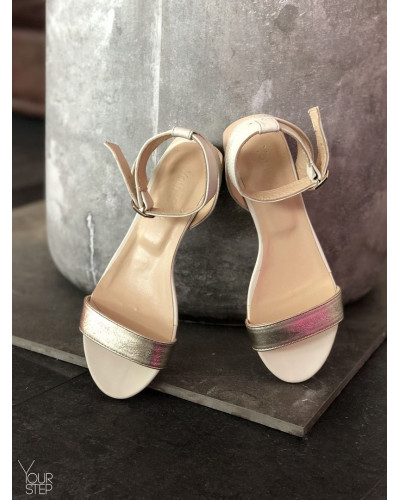 Босоножки из бежевой кожи и замши Арт.: 06-2/33(2)