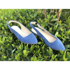 Слінгбеки з замші кольору джинс Арт.: 17-5