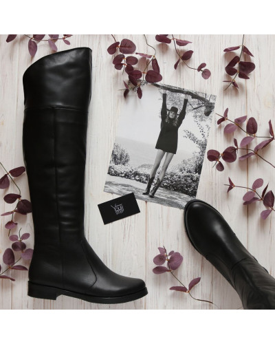 Ботфорти із чорної шкіри 12-31V