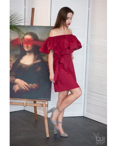 Босоніжки з блакитної замші Арт. 95-11/24Ок