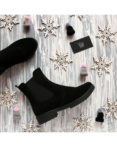 Челсі із чорної замші 12-1/153