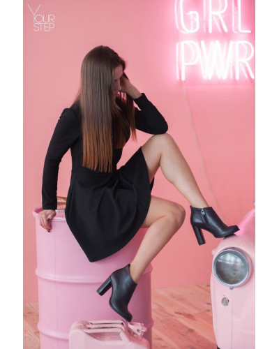 Ботильоны из кожи цвета баклажан Арт. 95-14/24Ок