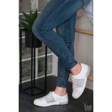 Кеди із білої шкіри Арт. Т-2(Ls7)