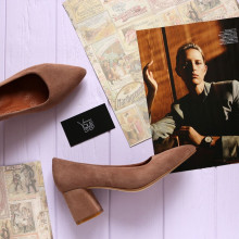 Бежеві туфлі-човники з натуральної замші Арт. 657-1/47Ok