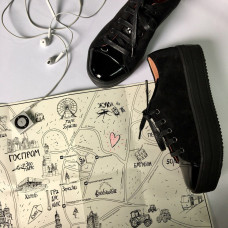 Кеди із чорної замші Арт. 33-1/15RK