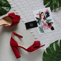 Босоніжки з бантом на підборах Арт. 95-11(2)/24Ок-Бант