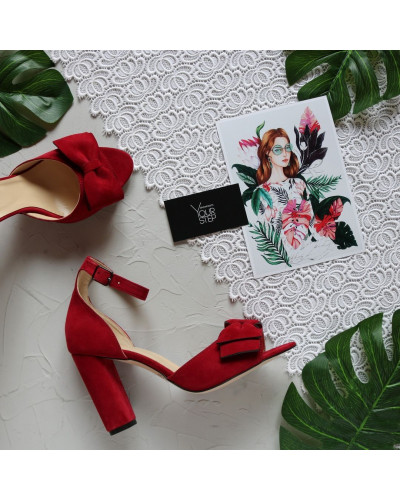 Босоніжки з бантом на підборах Арт. 95-11(2)/24Ок-Бант