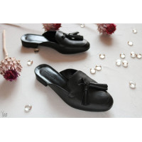 Мюлі із чорної шкіри Арт. 156-2Hil