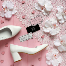 Білі туфлі-човники з натуральної шкіри Арт. 657-1/47Ok