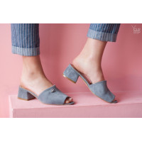 Мюлі із чорної замші Арт. 456-2/53Ок