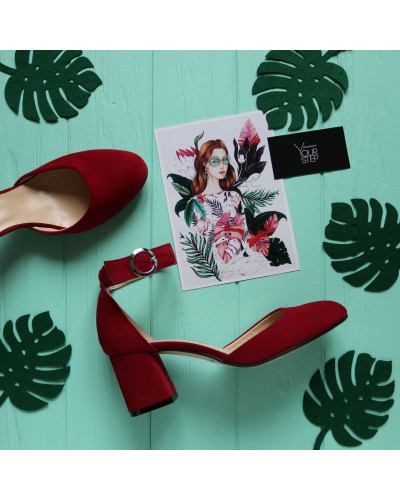 Босоніжки з велюру Арт. 605-6/47Ok