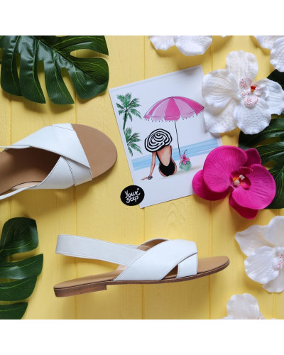 Сандалі з білої шкіри Арт. 10-21/112