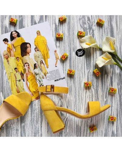 Босоніжки жовтого кольору Арт. 853-3/48Ок