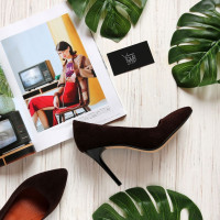 Туфлі-човники з натуральної замші Арт. 35-1