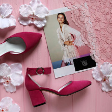 Босоніжки з замші з гострим носиком Арт. 657-4(2)/47Ок