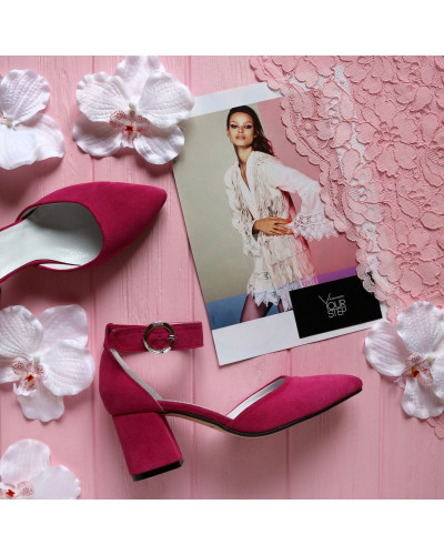 Босоніжки з замші з гострим носиком Арт. 657-4(2)/47Ок