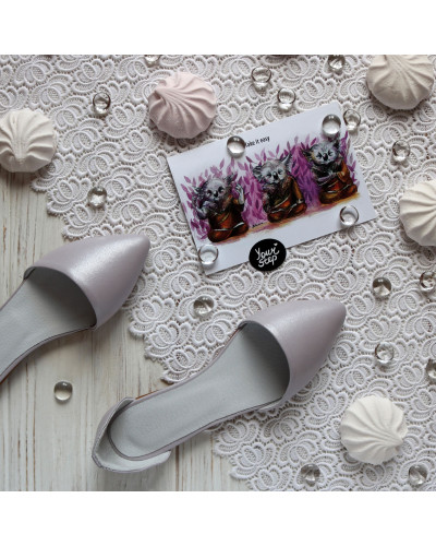 Балетки з лілової шкіри з гострим носом Арт.: 17-1