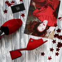 Мюлі червоного кольору Арт. 456-2/53Ок