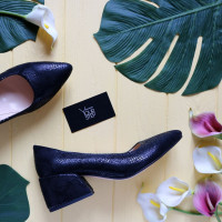 Туфлі-човники з принтом під пітон Арт. 657-1/w324Ок