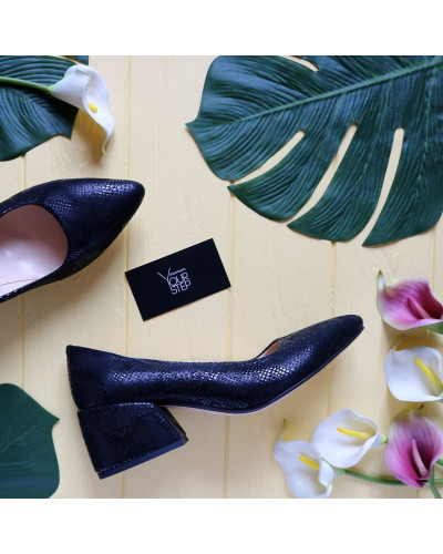 Туфлі-човники з принтом під пітон Арт. 657-1/w324Ок