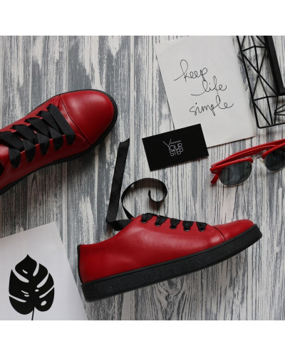 Кеди із натуральної шкіри Арт. Em-1-Rs