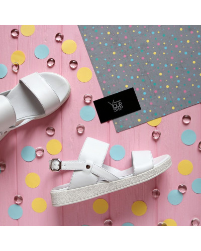 Босоніжки з білої шкіри Арт. 10-20/159