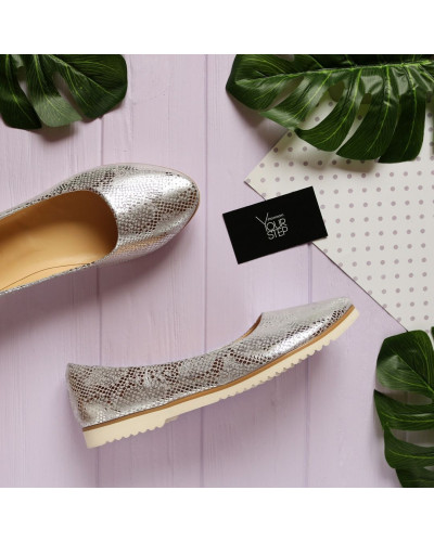 Балетки з принтом під пітон Арт. 01-1Kr