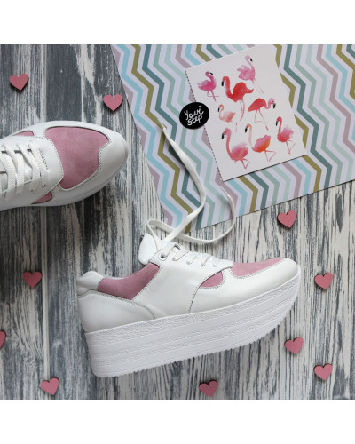 Кросівки із білої шкіри Арт. 15-2/21873