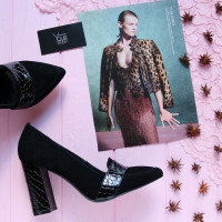 Туфлі-човники чорного кольору Арт. 35-8/44Ok-Os