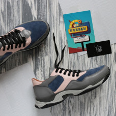 Сірі кросівки зі вставками Арт. Om-1(Крос3)