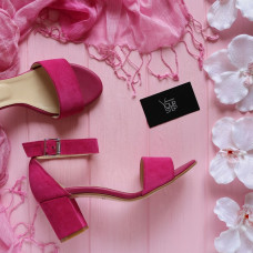 Босоніжки з замші кольору фуксії Арт.: 615-3Ок